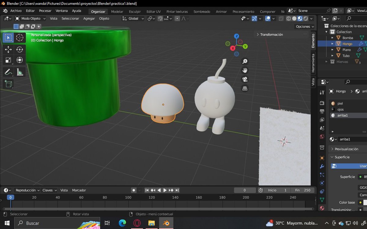 waluff_1999's tweet photo. Mi primera práctica de modelado y animación 3D !! / My first 3D modeling and animation practice!! 🤗

.
#3DModel #Practice #blender #3Danimation #3dartwork https://t.co/nsOsymUSbN