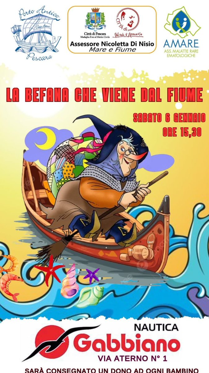 AssessoreD's tweet photo. 🎅🏻sabato 6 gennaio 2024 ore 11:00
 🎄Porto Turistico Marina di Pescara

🎅🏻sabato 6 gennaio 2024 ore 15:30
 🎄Nautica Gabbiano via Aterno 1

#accendiamoilNatale2023 #Pescara #NonLasciamoIndietroNessuno https://t.co/gpZNwnvCGa