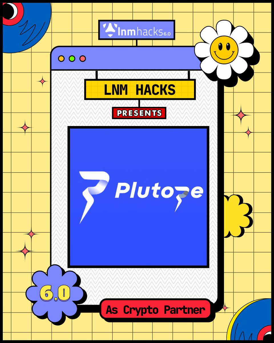 LNMHacks's tweet photo. Excitement is at its peak as we announce @Plutopeio as the official Crypto Partner at LNM Hacks 6.0! 🌐🔥

PlutoPe allows individuals to effortlessly integrate #crypto into everyday life, transforming digital assets into real-world purchasing power. 🤝💸

#lnmhacks #hackathon https://t.co/857gXZjVcJ