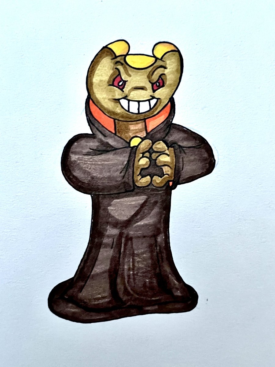 Tomjarobz93's tweet photo. Here is a character from my dream a few weeks ago. I call him Minister Gholdt. #drawing #illustration #dreamcharacter #lordgholdt #promarkers #cartoon #characterdesign #sharpie #lightwishmarkers https://t.co/xcWSnc0aO0