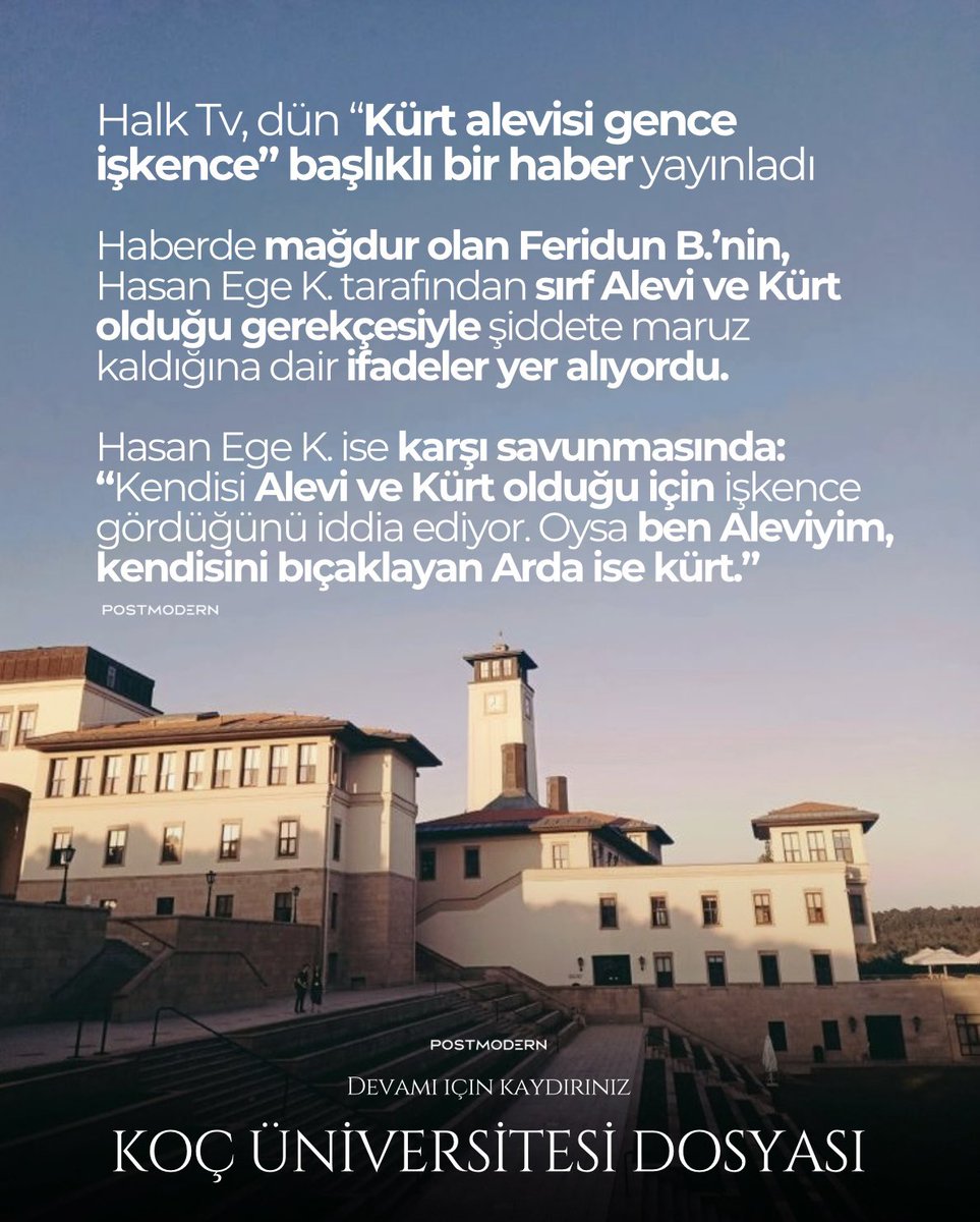 postmodernss's tweet photo. “Koç Üniversitesi Dosyası” içeriğimiz sizlerle. Öncelikle burada yazılanlar haber sitesinden “iddialar” olarak alınmış olup, gün içinde dosya detayları ile genişletilerek hazırlanmış TARAFSIZ bir çalışma olduğunu aktarmak lazım.++ https://t.co/KZHei8imIR