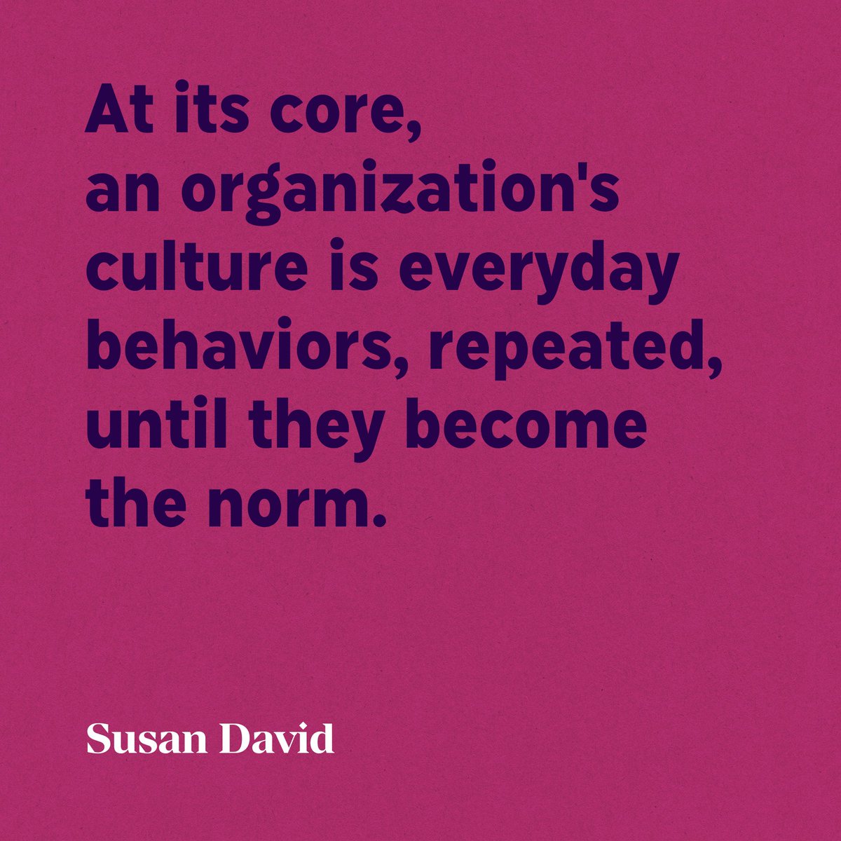 Our individual actions have a greater impact than we think. Think back to a particular action or behavior you brought to work. What would happen if everyone in your organization repeated that action? Would that create a culture you’d like to be a part of, or not?