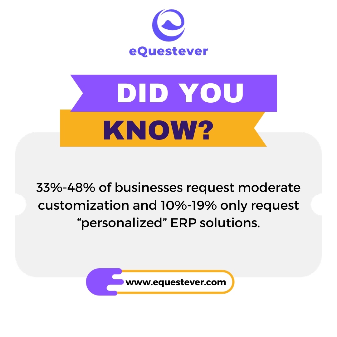 Did you know that a significant 33%-48% of businesses prefer moderate customization, while a surprising 10%-19% exclusively opt for "personalized" ERP solutions? 

Share your insights below! 👩‍💼👨‍💻 

#CustomizationNation #ERPInsights #BusinessTechTrends #TailoredSolutions