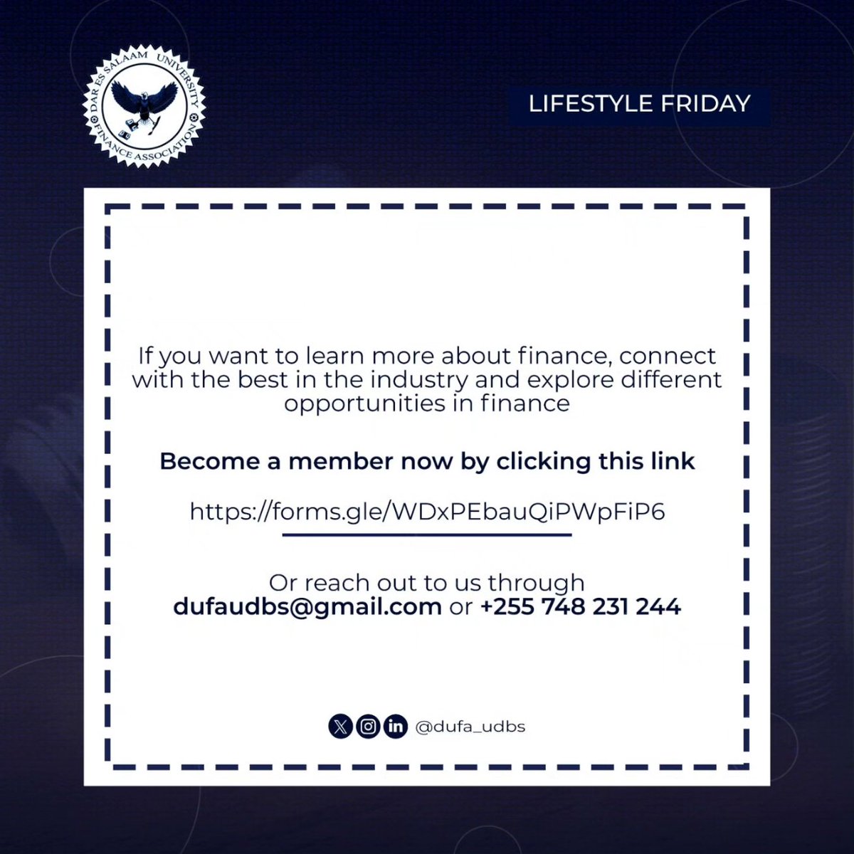 UDSM Finance Association tweet media