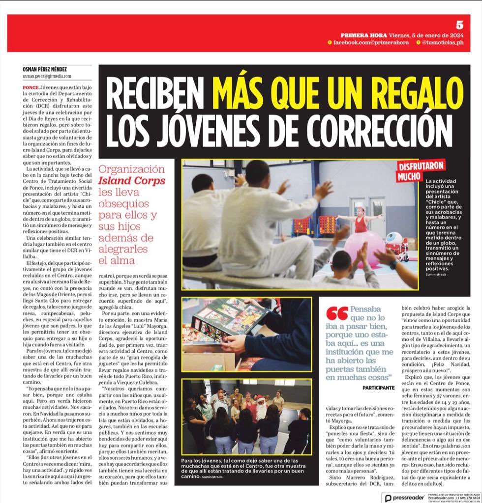 prsecorreccion's tweet photo. La actividad, que se llevó a cabo en el CTS de Ponce, incluyó una divertida presentación del artista “Chicle” que, como parte de sus acrobacias y malabares, y hasta un número en el que termina metido dentro de un globo, transmitió un sinnúmero de mensajes y reflexiones positivas. https://t.co/TftVm3AxhQ