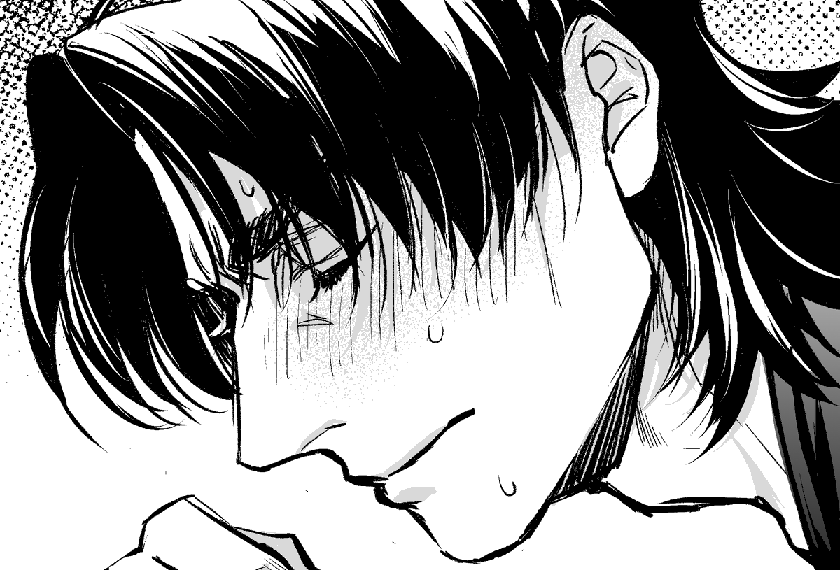 こうゆう顔描くのも好き 