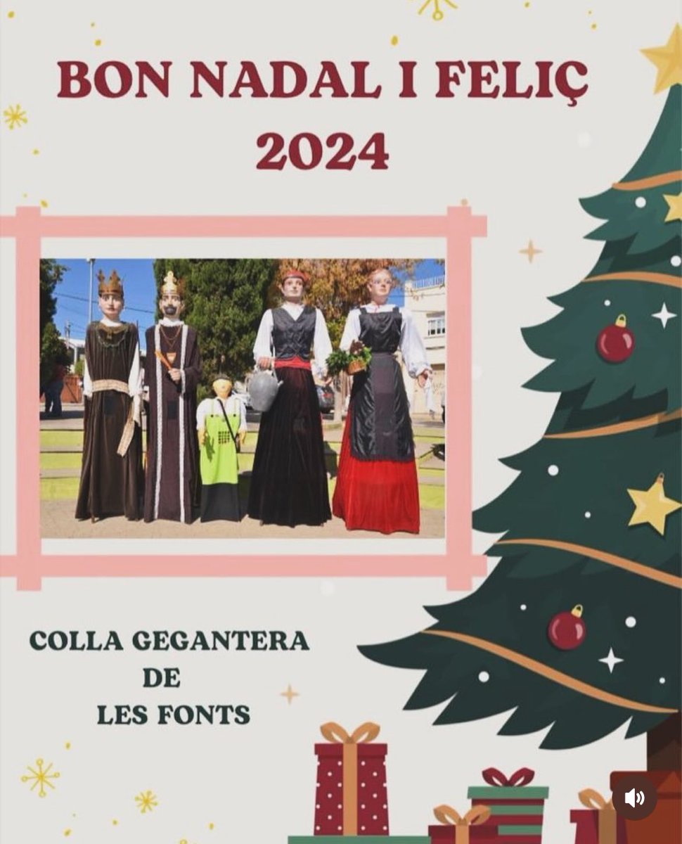 La Colla Gegantera de Les Fonts us desitgem un Bon Nadal i un feliç 2024!! Ens veiem aviat!! 🎄🥁🎶
#feliçanynou #bonesfestes #bonnadaaal