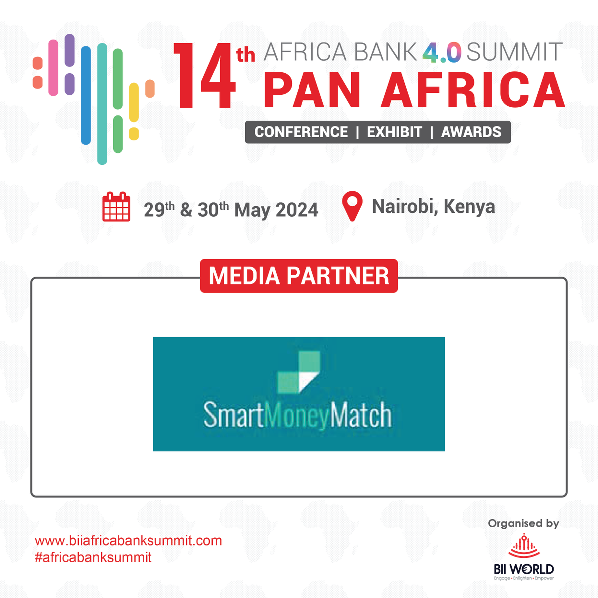 biihealth's tweet photo. (https://t.co/40XZTjbUc1) 14th Africa Bank 4.0 Summit – Pan Africa is thrilled to announce that @SmartMoneyMatch has joined us as a Media Partner. Visit their website at: https://t.co/t8PvJjKL56📋Join us at: https://t.co/G8qRt5LyuR 
#africabanksummit #AfricanBFSI #digitalbanking https://t.co/uOrxrCXIXH