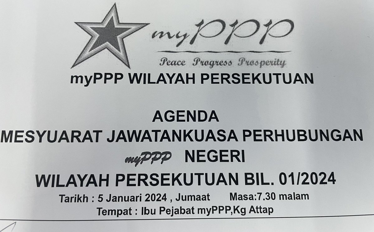 pemudamyppp's tweet photo. Mesyuarat Jawatankuasa Perhubungan myPPP Negeri Wilayah Persekutuan BIL 01/2024 di Ibu Pejabat myPPP dan telah dirasmikan oleh Ketua Pemuda myPPP Malaysia - saudara Sathiah Sudakaran 

#myppp #pemudamyppp #mypppyouth https://t.co/lCIcv6V5UZ