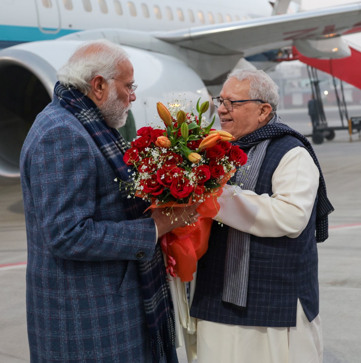 narendramodi's tweet photo. Reached Jaipur a short while ago. I will be meeting the newly elected @BJP4Rajasthan legislators this evening. Tomorrow and day after, I will be attending the DGP/IGP Conference. I look forward to fruitful deliberations aimed at further enhancing our security apparatus. https://t.co/BnyhyNhh1k