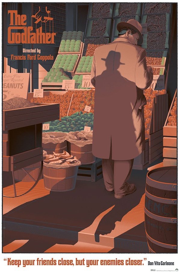 ATRightMovies's tweet photo. THE GODFATHER trilogy alternative posters by Laurent Durieux. https://t.co/n8jGXTItcI