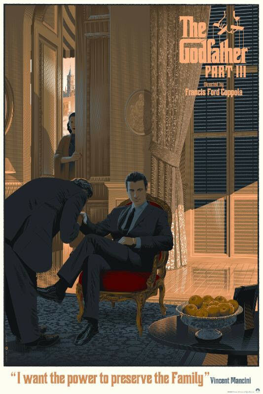 THE GODFATHER trilogy alternative posters by Laurent Durieux.