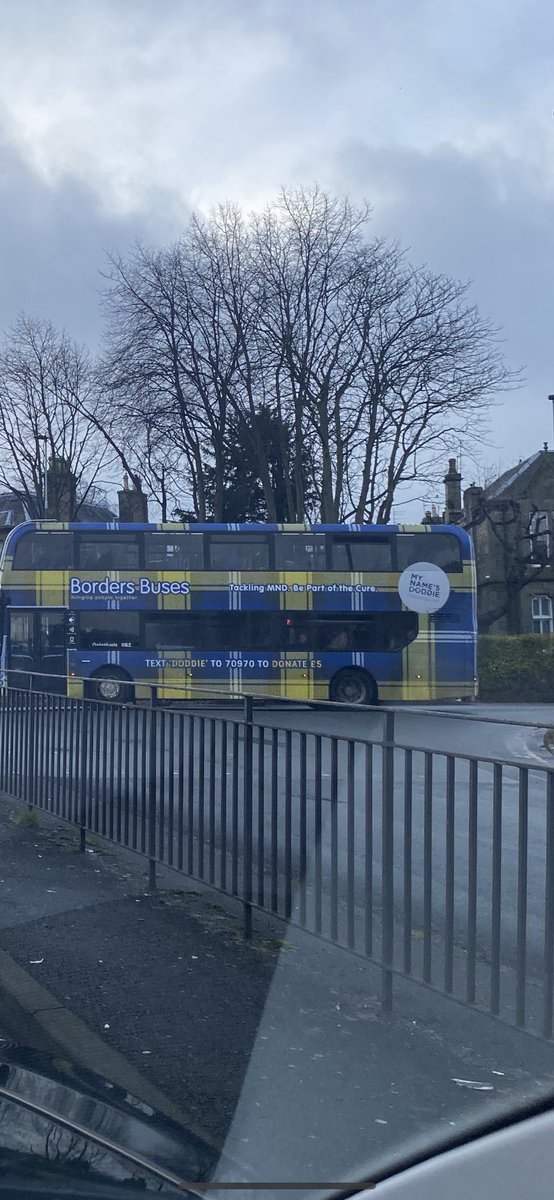 How cool is this ! Doddie bus in Edinburgh just now - made me feel proud to know Doddie and be part of the @MNDoddie5