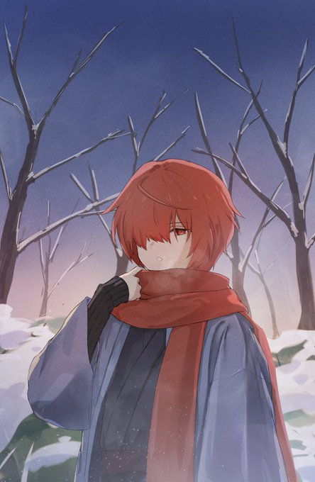 「赤マフラー 冬」のTwitter画像/イラスト(新着)