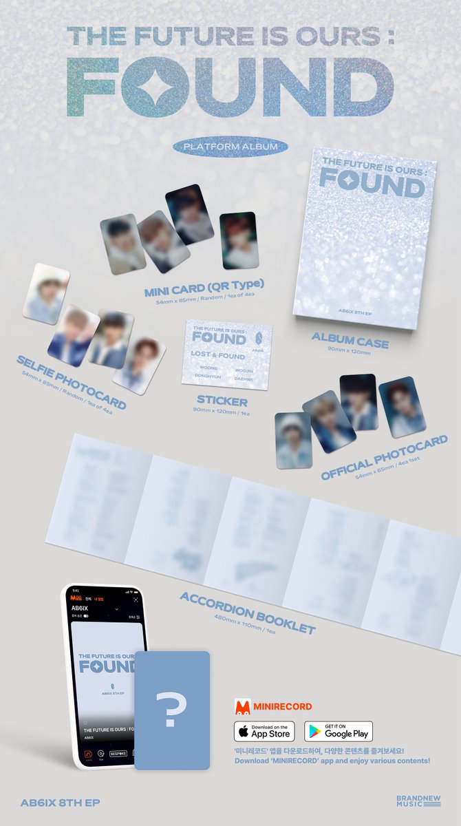 machistuff's tweet photo. ❗Open PO❗

AB6IX 8TH EP - 'THE FUTURE IS OURS : FOUND'

PB (makestar) 320k dp 200k
Jewel (ktown) 215k dp 150k
Platform (minirecord) 180k dp 150k

📢 Close PO 19 Januari!
Fix order -> https://t.co/IlLpvRuuyU
📩 DM for questions

*detail pob dan pilihan versi cek di next twit ⤵️ https://t.co/8Ur15ehxb7