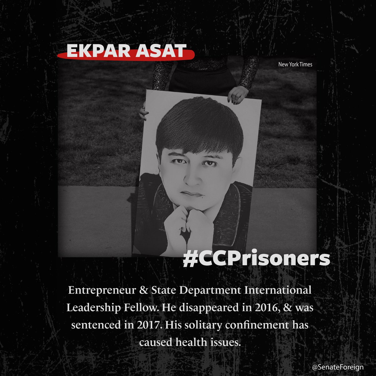 Ekpar Asat is spending his birthday in prison in #Xinjiang for the 8th time. The horrible suffering endured by Ekpar & his family has gone on for far too long. The #Chinese gov’t should free him immediately. #FreeEkpar