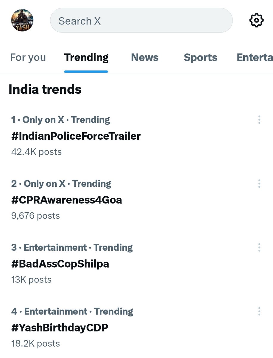 Trending India wide within 20 minutes 💥🔥❤️

𝐒𝐮𝐜𝐜𝐞𝐬𝐬 𝐒𝐭𝐨𝐫𝐲 𝐨𝐟 𝐘𝐚𝐬𝐡
𝐒𝐮𝐜𝐜𝐞𝐬𝐬 𝐒𝐭𝐨𝐫𝐲 𝐨𝐟 𝐊𝐚𝐧𝐧𝐚𝐝𝐚 𝐂𝐢𝐧𝐞𝐦𝐚

#YashBirthdayCdP #ToxicTheMovie #YashBOSS𓃵