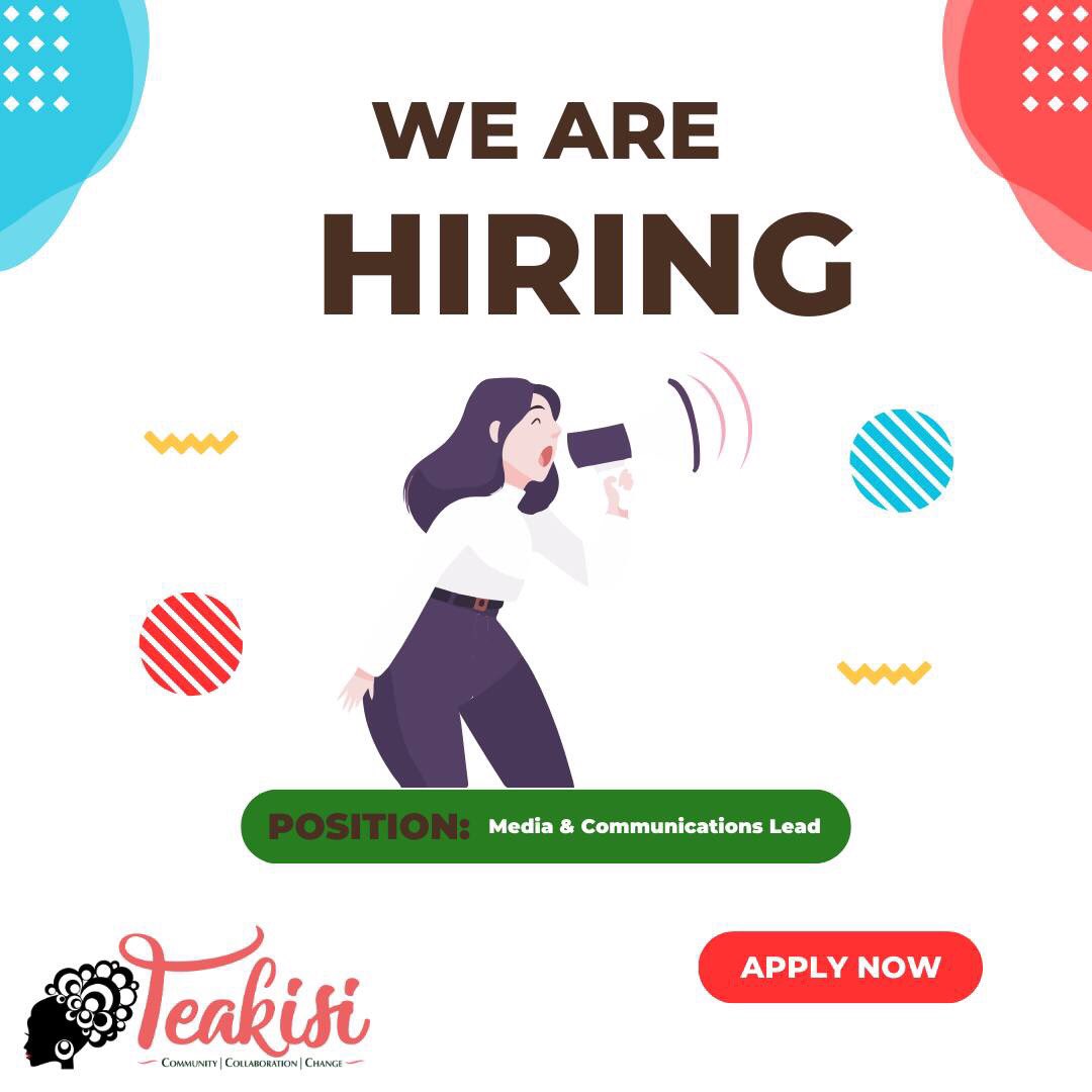 Join our team as a Media & Communications Lead! Responsibilities include; Craft compelling content Drive media relations Qualifications include: Proven experience Communication skills Benefits include: Making a positive impact Holiday & sick pay teakisi.com/jobs/ #Jobs