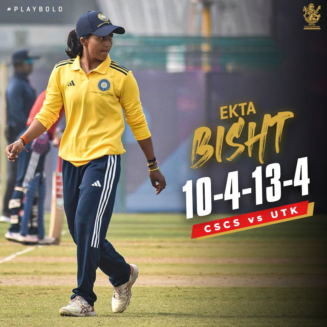 RCBTweets's tweet photo. RCB Rewind: Senior Women's ODI Trophy ⏪

▪️Bisht's bowling brilliance 📛
▪️Roy's ravishing knock 🔥

#PlayBold #SWOneDay #WomensCricket #WomenInBlue #IndianCricket https://t.co/6zastT1gnb