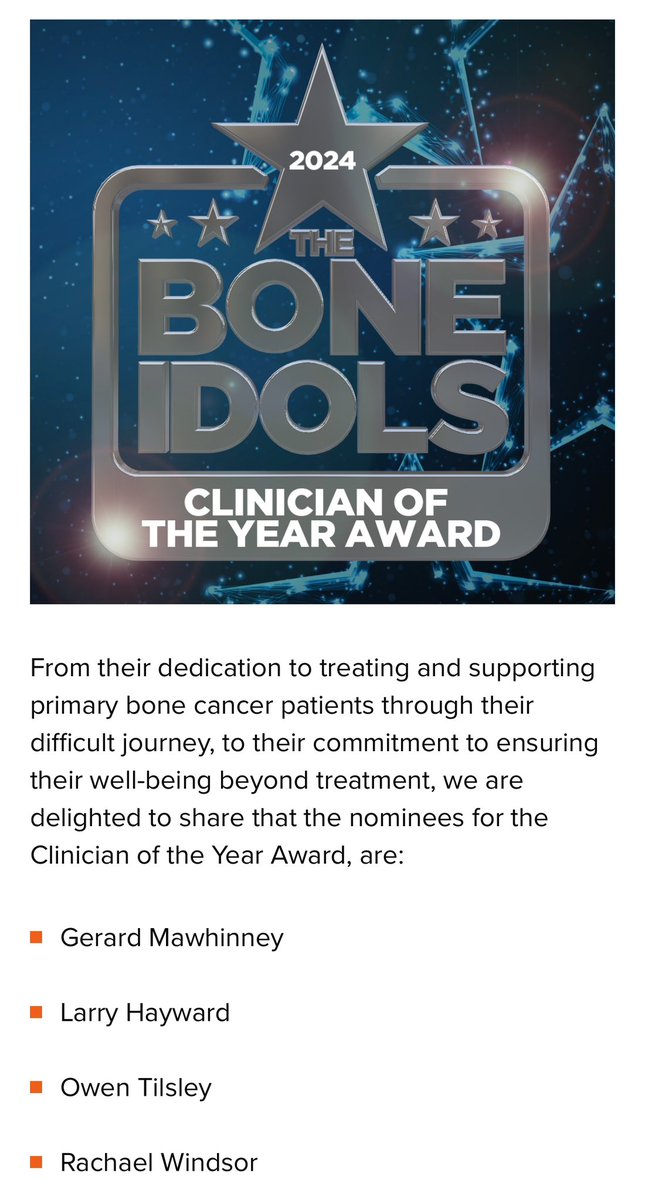 Oxford_RN's tweet photo. @OUHospitals Less than 4 weeks to go until the 2024 #TheBoneIdols awards ceremony and fundraising event hosted by @BCRT π₯π₯³ππ½. Good luck to all those nominated #untilthereisacure #PatientCare #SpinalSarcomaAwareness #Nominee #Nurse https://t.co/SEJTlrN4bw