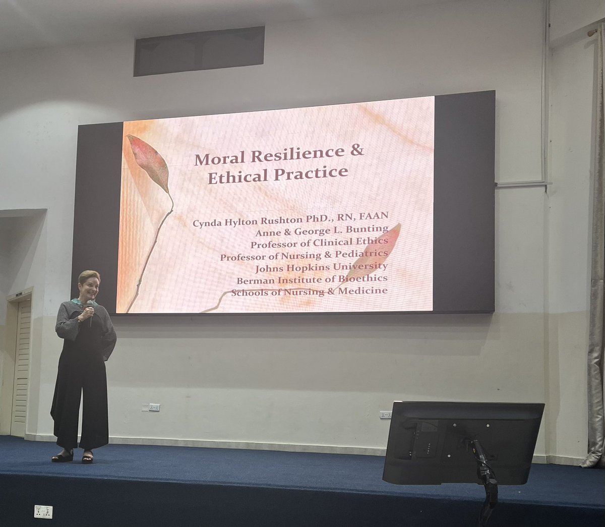 We are honored to have Dr. Cynda Rushton join us at the 2024 Annual Conference at the University of Ghana. Dr. Rushton delivered an amazing keynote on “Promoting Resilience and Ethical Nursing Practice”. @CyndaEthx @JHUNursing @ycommodore