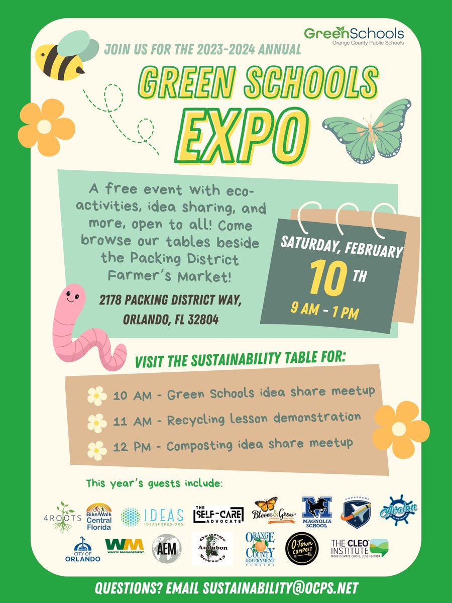 Mark your calendars for an exciting event uniting eco-leaders across the district! The annual Green Schools EXPO is set for Saturday, February 10th by <a href="/4RootsCampus/">4Roots Campus</a>'s Packing District Farmers Market.
Come share ideas and meet partners doing sustainable work all over the city!