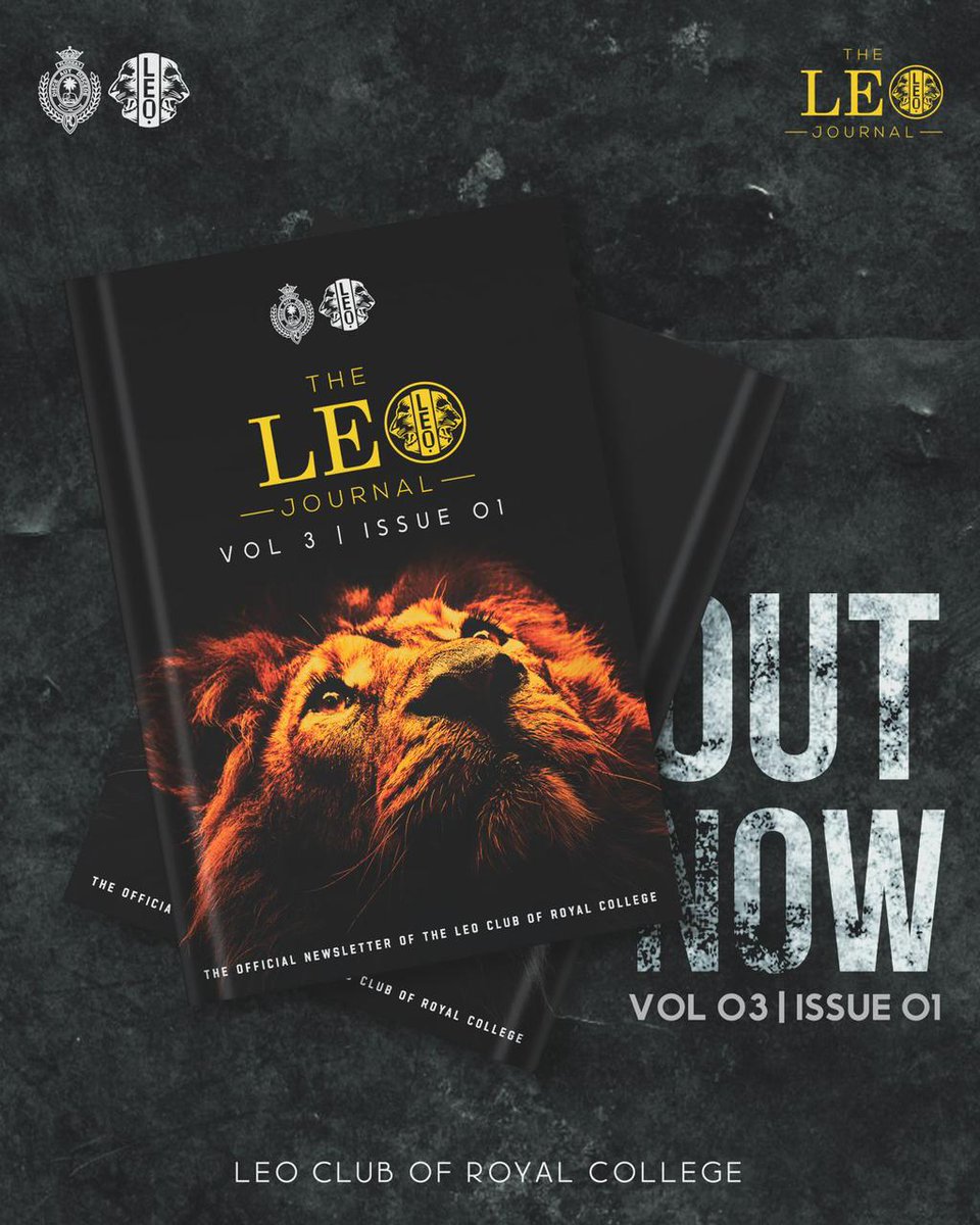 RCLEOCLUB's tweet photo. VOL 03 | ISSUE 01 - *OUT NOW!*

The wait is over! Dive into the latest edition of The Leo Journal and experience a world of captivating stories and insights. Access it now and relish the magic!

👇Check out our Leo Journal👇
https://t.co/iMCFsFe7oJ

#TheLeoJournal 
#LCRC https://t.co/WTdrhJNM55