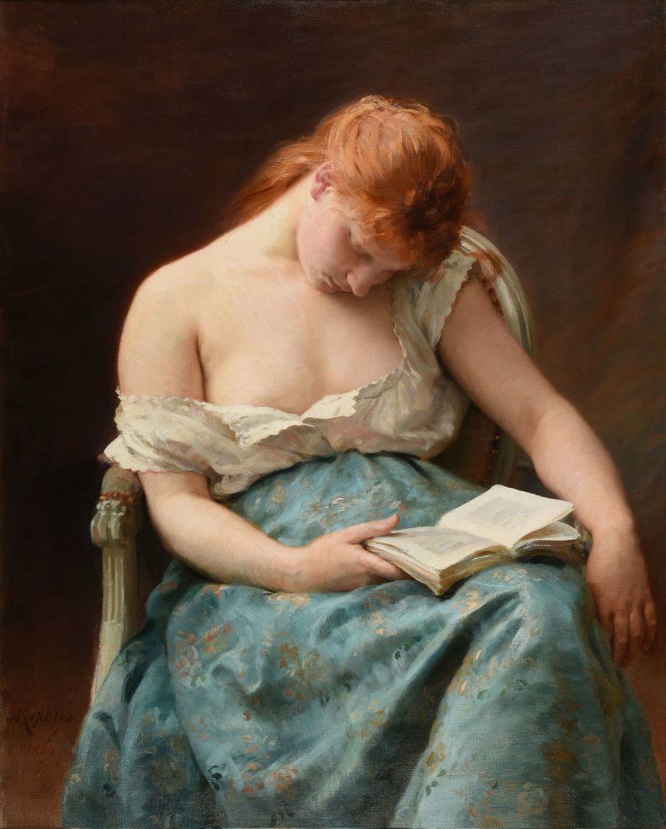 L'endormie (1889) by Jean-André Rixens (French artist, lived 1846–1925). The Sleeping One. #Sleep #Reading 'Laugh and the world laughs with you, snore and you sleep alone.' ― Anthony Burgess.