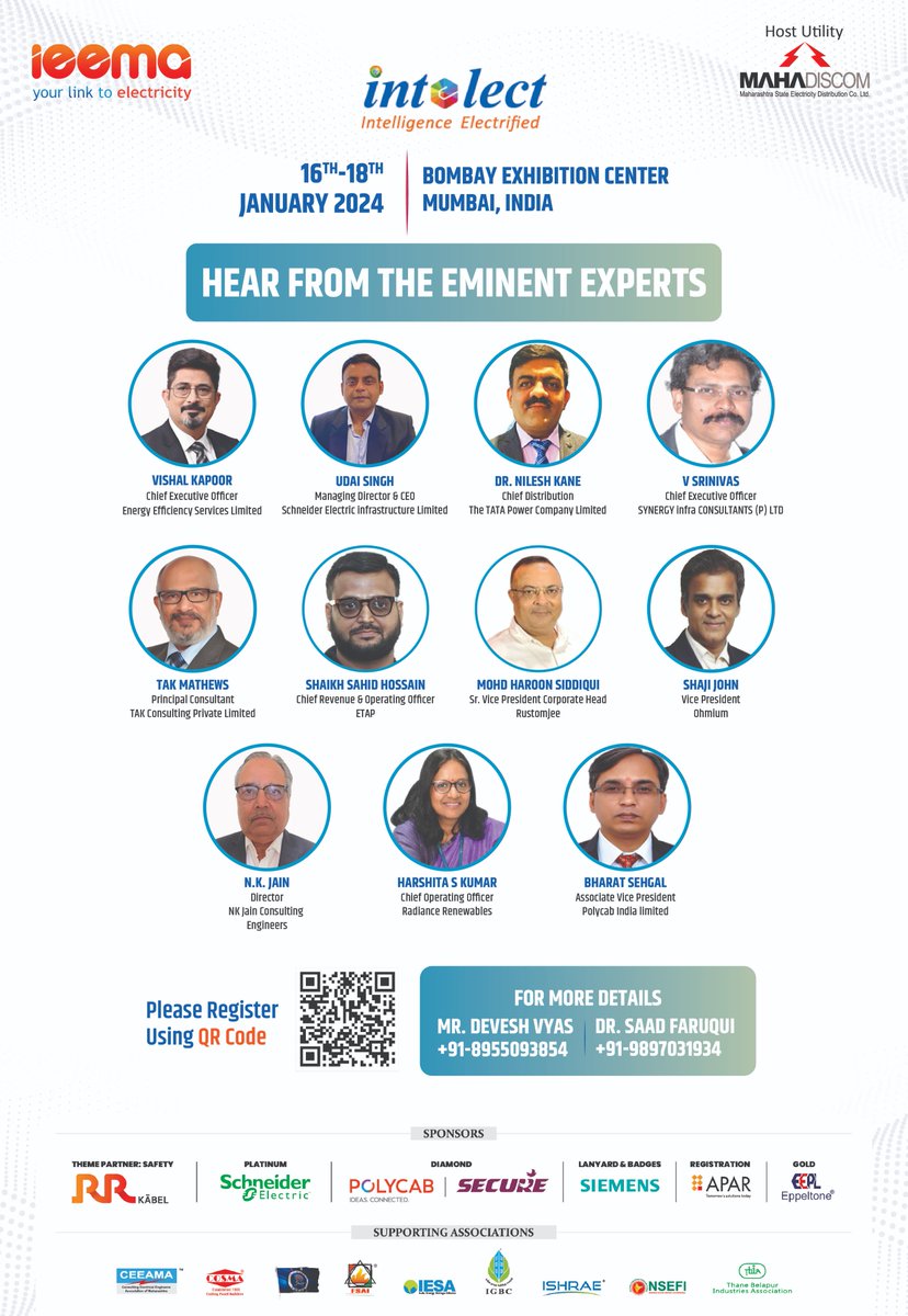 IEEMA_Official's tweet image. Gear up for an unforgettable chance to learn and mingle with like-minded pros paving the way for a safer, greener future!

Join #Intelect for mind-blowing talks by our top-notch speakers on sustainability and safety.
Register now: bit.ly/4aBrcgV