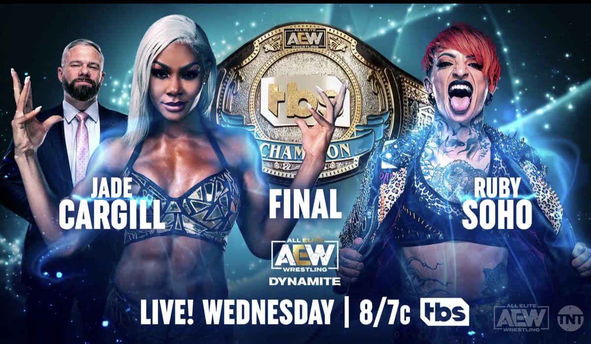 wrestle_hist's tweet photo. 1/5/2022
Jade Cargill defeated Ruby Soho to win the inaugural TBS Championship on Dynamite from the Prudential Center in Newark, New Jersey.
#AEW #AEWDynamite #JadeCargill #MarkSterling #SmartMark #RubySoho #RubyRiott #TBSChampionship https://t.co/BJWUQVSq7c