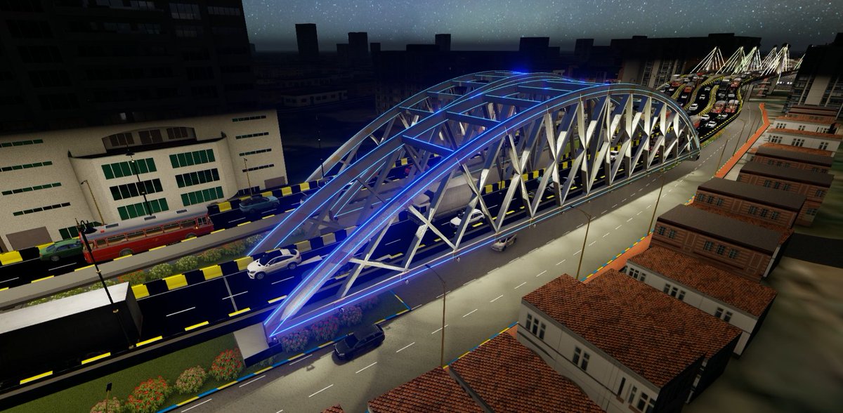 Maharail_Corp's tweet photo. 3D visual of Cable Stayed ROB at #Ghatkopar. #MRIDC is implementing the construction of this Cable Stayed Bridge. This will ease the traffic congestion and smooth Traffic movement on AGLR. #infrastructure #RoadSafety #Railways https://t.co/grT9vv0nce