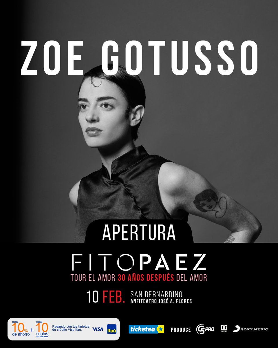 El 10 de Febrero tendremos una Noche ÉPICA en el ANFI junto a ✨𝗙𝗜𝗧𝗢 𝗣𝗔𝗘𝗭 y el Tour EL AMOR 30 AÑOS DESPÚES DEL AMOR ❤️‍🔥😍,  junto a Zoe Gotusso y así las estrellas sellarán la magia de esa fecha que será INOLVIDABLE💫

👉𝐌𝐞𝐬𝐚𝐬 al wa.me/595981642000
