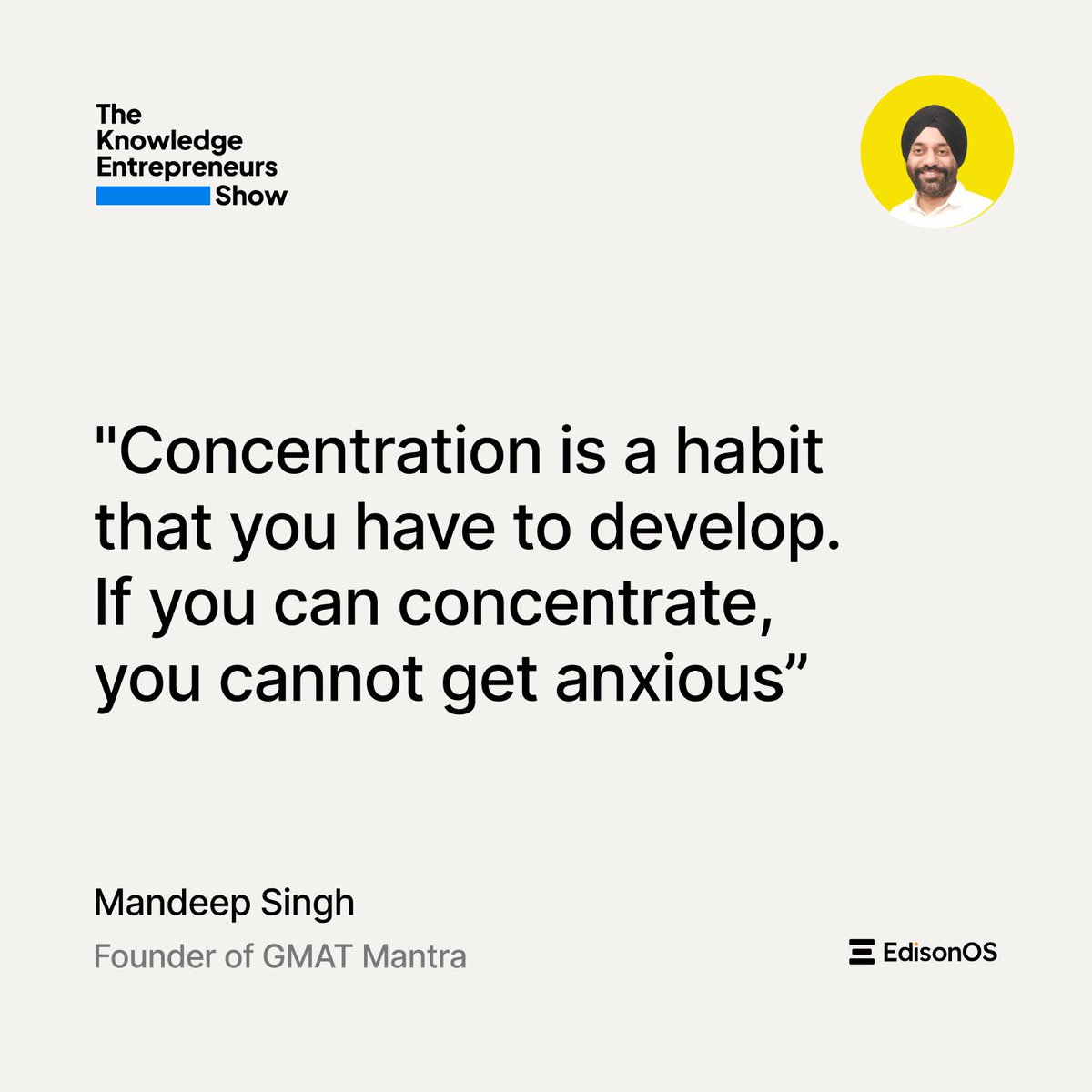 theedisonos's tweet photo. Educators, surely you've been approached by anxious students seeking pre-exam anxiety solutions. Mandeep Singh, a veteran trainer and GMAT expert, shares insights on TKES podcast.
  
🎧 Listen to full episode - https://t.co/yCPaFQykmA 
#tkes #edisonos #GMATTraining https://t.co/c5TxHgMNIi
