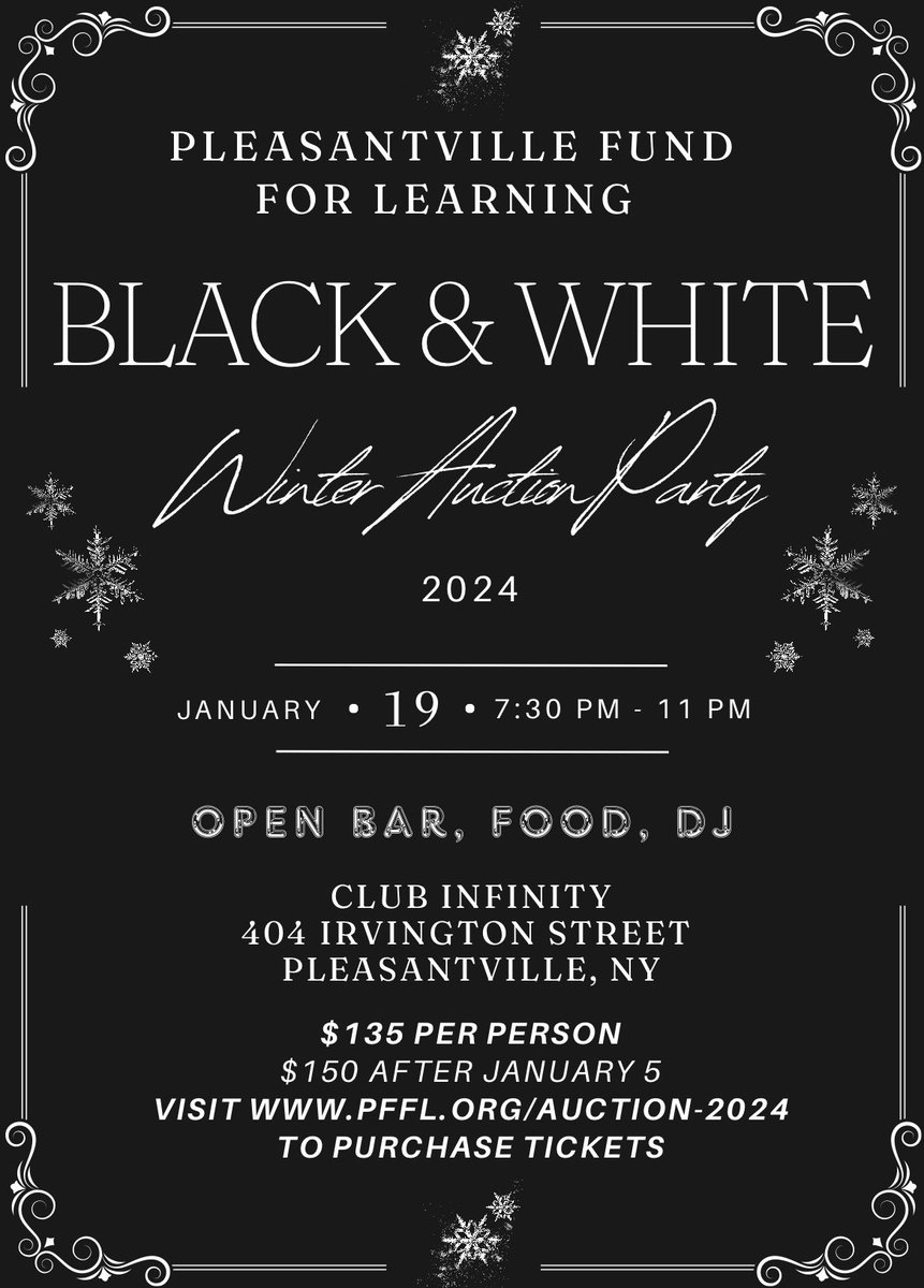 Please consider supporting <a href="/pffl10570/">PFFL</a> later this month here in Pleasantville. An outstanding event that supports student learning and innovation, see you there!