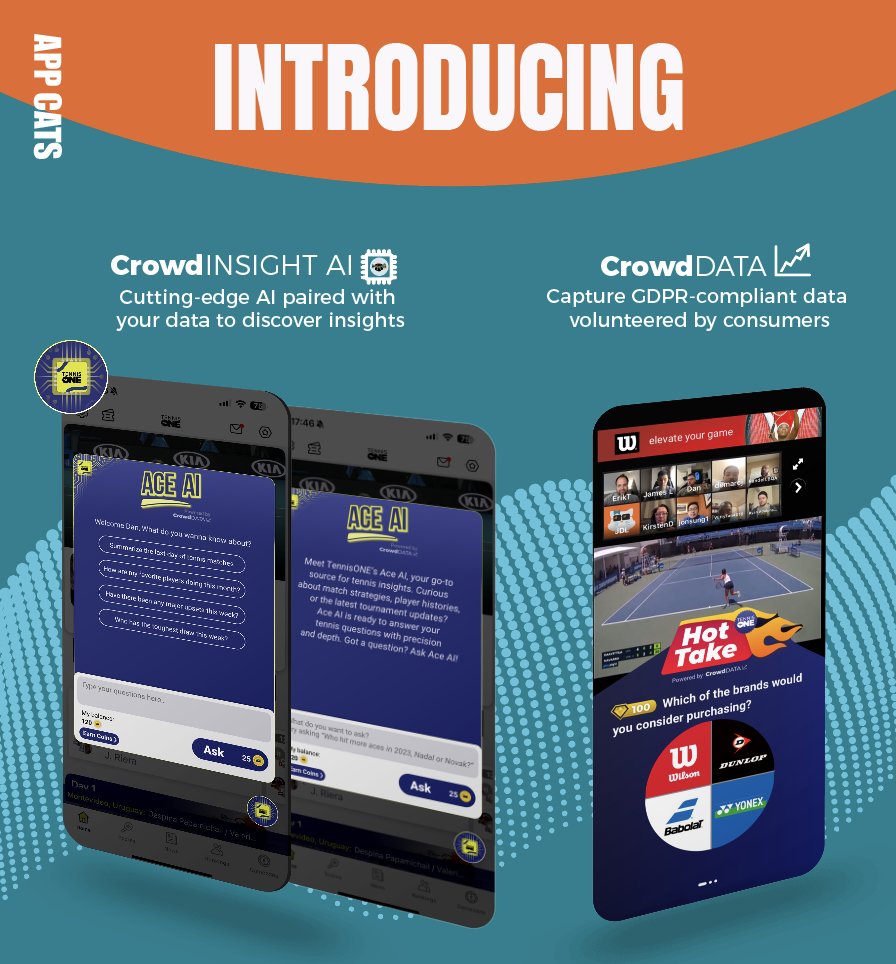 app_cats's tweet photo. In a world of #ai &amp; #data, what your business knows about its customers will 🚀 you to success  

CrowdINSIGHT AI &amp; CrowdDATA are part of the App Cats portfolio and will help capture the data you want, creating a lifelong relationship with your customers  

Stop by #CES2024 https://t.co/EwXN5a8u8M