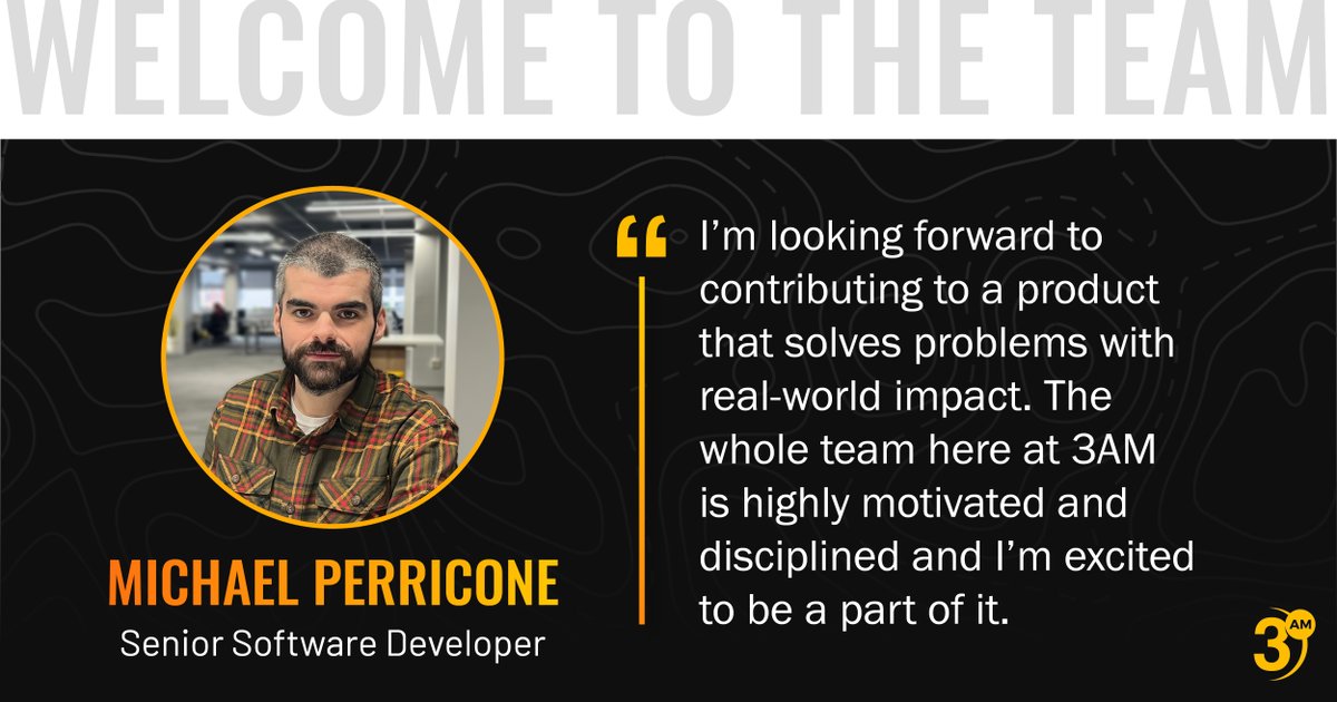 Please join us in welcoming the newest Senior Software Developer to 3AM Innovations, Michael Perricone! With an impressive background in tech including roles in programming, development, and counterintelligence we are very happy to have him join the team!