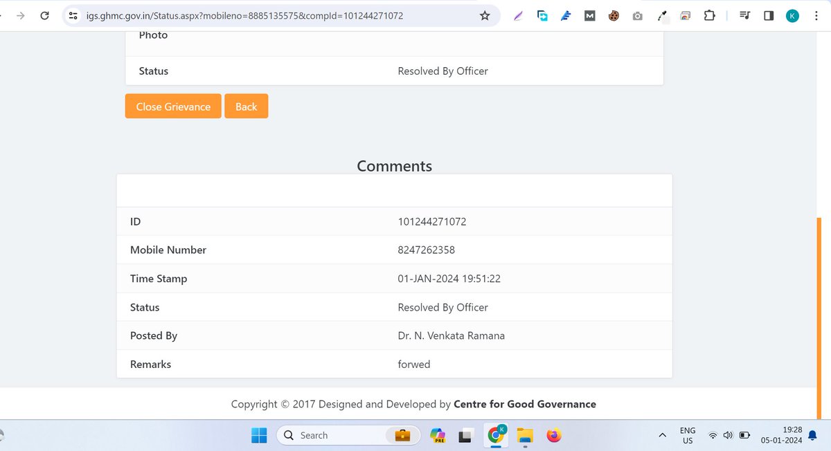 rks_DM_expert's tweet photo. @GHMCOnline @CommissionrGHMC @Director_EVDM @CEC_EVDM 

Dear Team, the problem is not yet resolved.

We do not know who updated the status of this complaint as Resolved, from the @GHMCOnline team.

Please work... https://t.co/ysjARcoB3A
