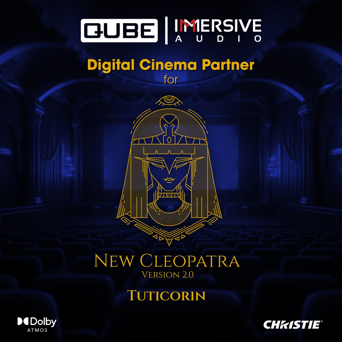 Tuticorin's New Cleopatra theatre partners with Qube Cinema #ImmersiveAudio for digital cinema integration services.

#projection #audio #dolbyatmos #christie #theatre #movie #cinema