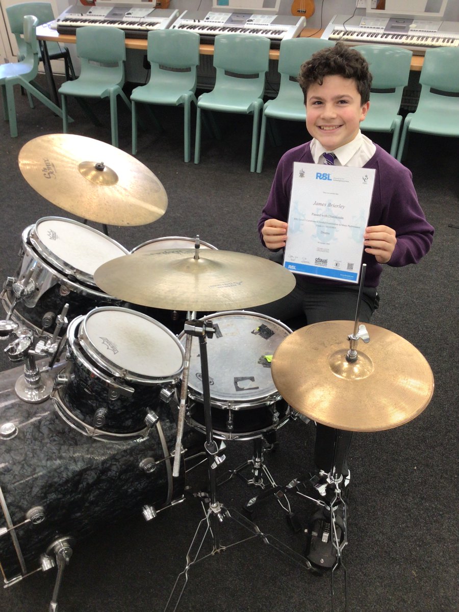 HighcliffeMusic's tweet photo. Well done James on a grade 6 distinction for drums - a few more UCAS points in the bag! https://t.co/EAaV26lIoe