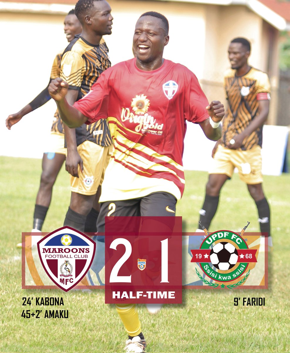 OfficialMaroons's tweet photo. #SUPLMD15
HALFTIME
#MAR 🔴||2:1||⚫ #UPDF
#MARFC || #MARUPDF ||#StarTimesUPL https://t.co/3uVOf0mBls