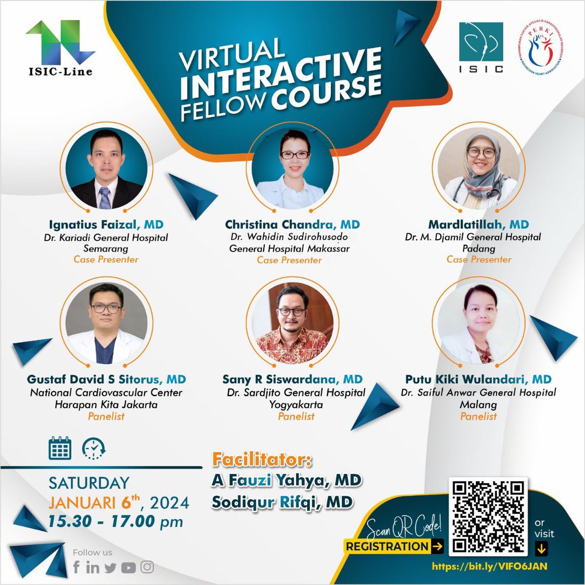 ISIC_Official's tweet photo. Join us for the first #VIFO in 2️⃣0️⃣2️⃣4️⃣
🗓️ Saturday, January 6th
⏰ 3.30 - 7.00 PM (GMT +7)
#CardioX @inaheartperki @uziyahya46 @wishnuaditya @IndahSP_MD @aninkasaboe @ChristinaC1102 @IgnatiusFaizal @md_affani @PutuKiki33 https://t.co/ALi98e3Vv0