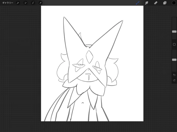 描きたくなったキャラが上手くかけなくて今コレ 