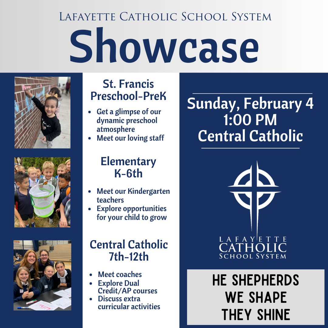 lafacatholic's tweet photo. Looking for an education with a higher purpose? See what a Catholic education can do for your family!
Register Here: https://t.co/K1tiPodpi4
#ChooseLCSS #HeShepherds #WeShape #TheyShine https://t.co/EfKraYaMY0