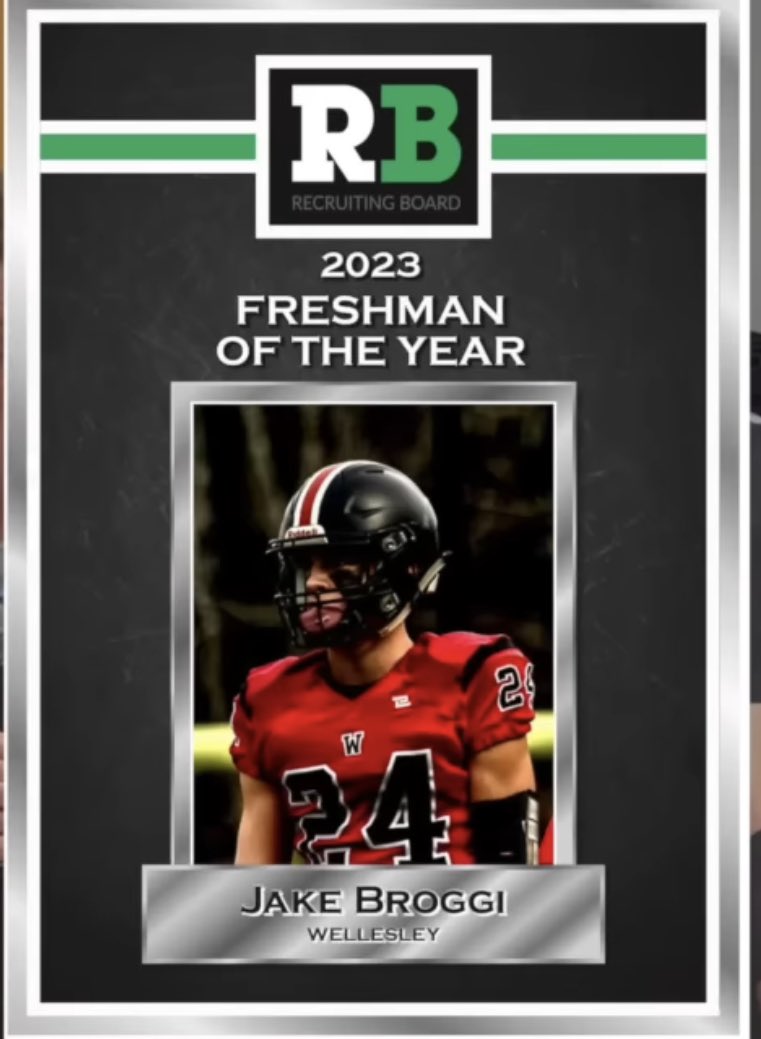 Super  grateful to receive the recruiting board Freshman of the year award! Thank you <a href="/AlexAgrellaRB/">Alex Agrella</a> for giving me this award. <a href="/Raider_FB/">Raider_FB</a>