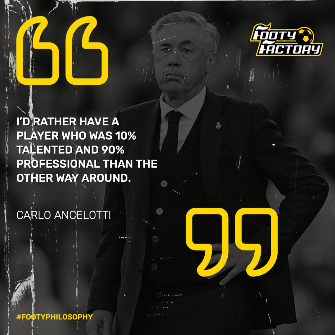 It's the smallest details that make the biggest difference at the top and you have to find every edge you can get to stay there. Where does Ancelotti rank with the greatest managers of all-time?

#FOOTYPHILOSOPHY 💭