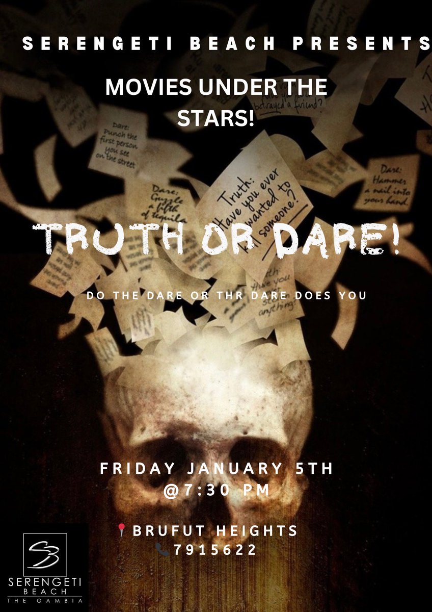 serengeti_beach's tweet photo. What’s good people?

It’s Friday again! Movies under the stars ✨! For all of you that have been asking for horror, here you go. 

It’s the fun type of horror by the way. 
See you at 7:30pm. Don’t forget your blankets or sweaters! 

#MovieNight #Moviesunderthestars https://t.co/b0oowFxQeE