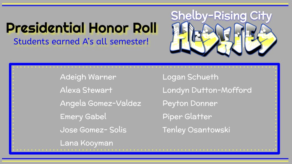 srchuskies's tweet photo. Elementary students have been ROCKING and ROLLING throughout the first semester! Checkout all of of our HONOR ROLL students for 1st Semester! I am so proud of all of the hard work and dedication from these Junior Huskies! #PrincipalPROUD #Reaching4theStars @SRCHuskies #SRCelem https://t.co/G2z1t675wx