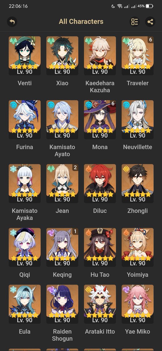 beeppopp's tweet photo. This bitch is still playing genshin and here's my update on my characters ^^ https://t.co/LcIdVGNDmz