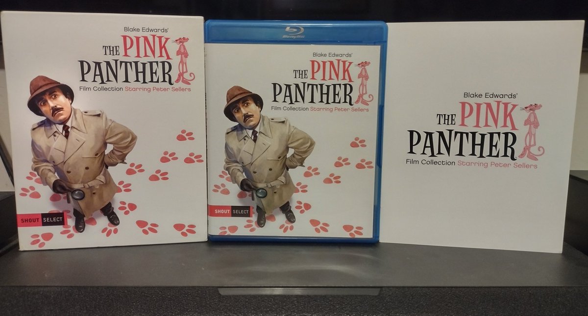 Time to marathon my favorite film franchise: Blake Edwards & Peter Sellers' 'The Pink Panther.' Honestly, I believe this to be the funniest, most well-made comedy franchise ever conceived, & Peter Sellers is perfection as Inspector Jacques Clouseau. #PhysicalMedia #ThePinkPanther