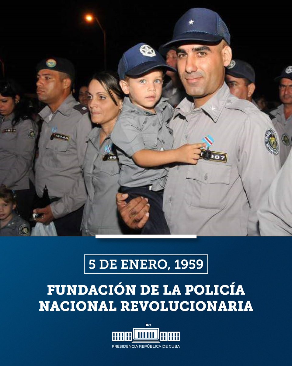 Felicidades en el 65 aniversario de la Policía Nacional Revolucionaria a sus heroicos combatientes, que no descansan en el cumplimiento del sagrado deber de mantener la tranquilidad ciudadana, conquista irrenunciable de la Revolución. Un fuerte abrazo para ustedes, #HéroesDeAzul.